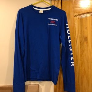 holister blue long sleeve t shirt